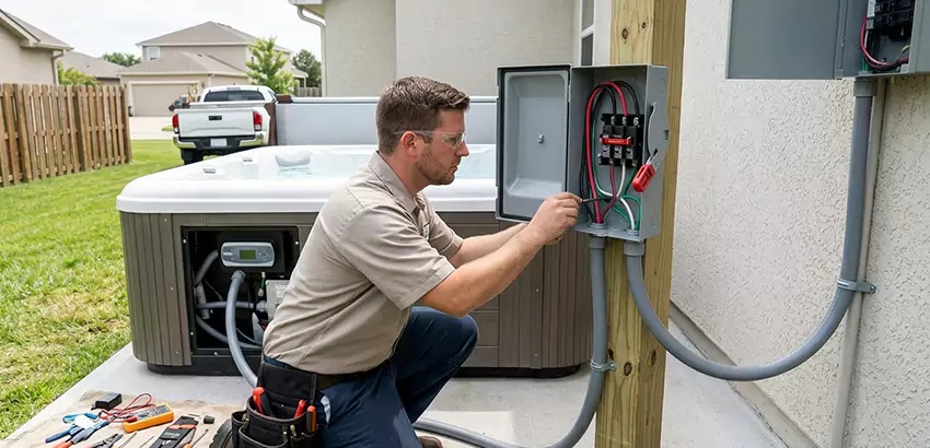 Outdoor Hot Tub Electrical Installation in Lexington