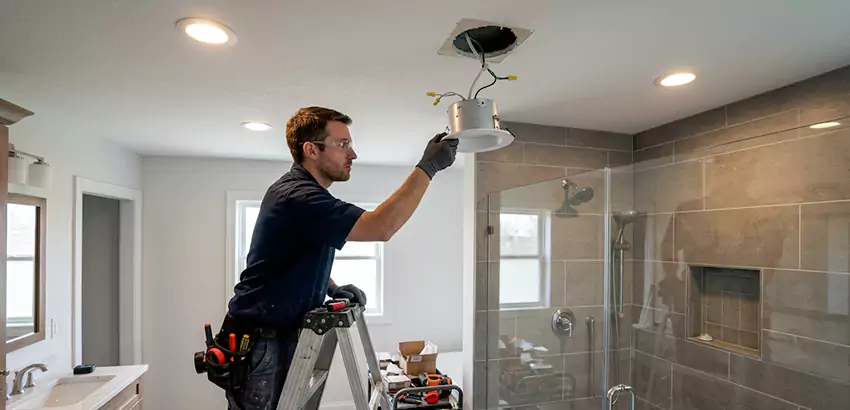 Bathroom and Shower Recessed Lighting Installation in Lexington